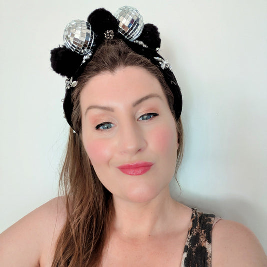 Black and Silver Embellished Hairband - By Hathor