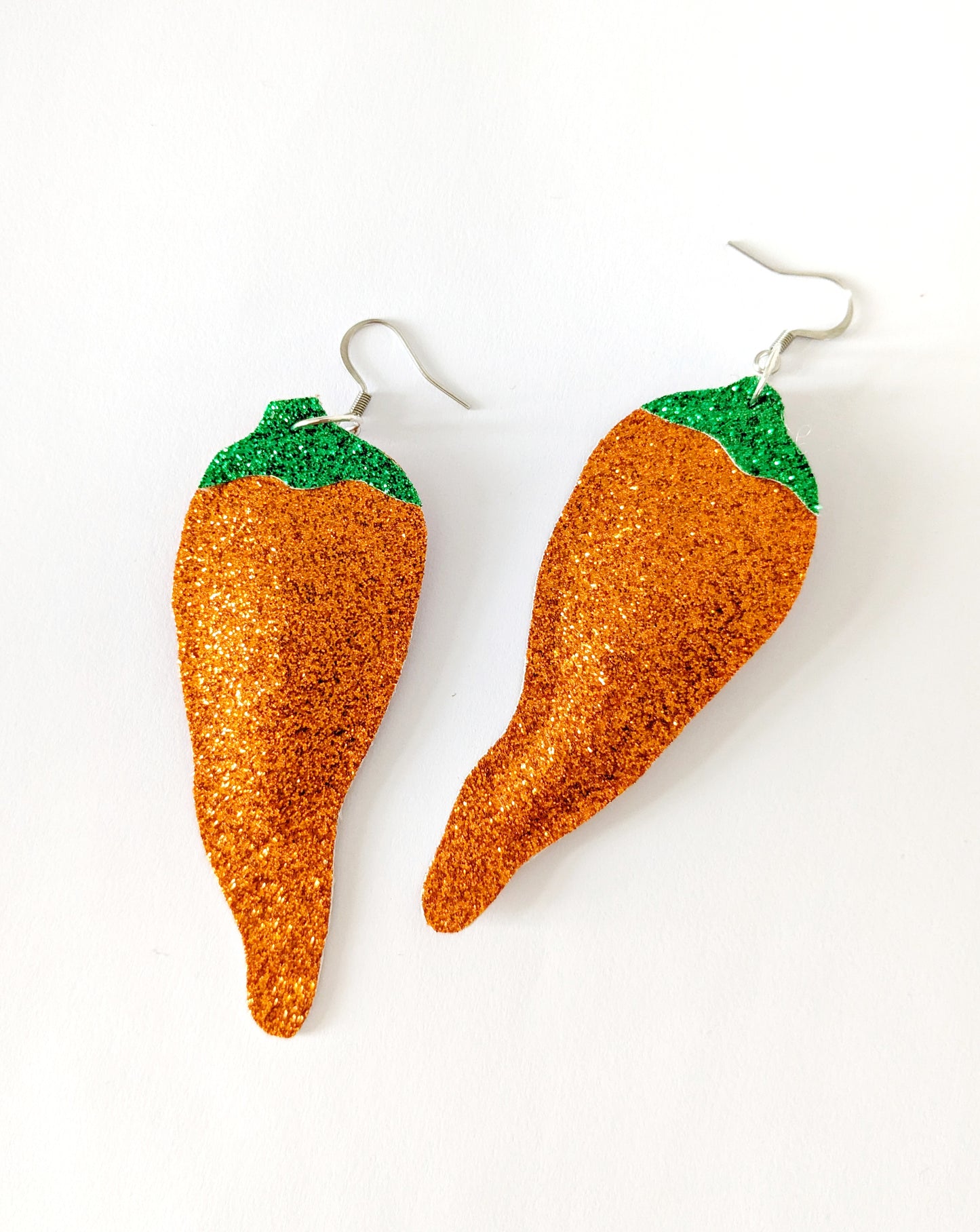 Neurospicy Chilli Pepper Earrings - Bright Orange