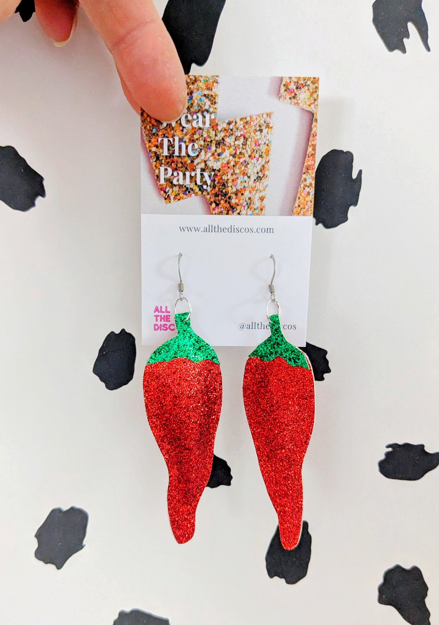 Neurospicy Chilli Pepper Earrings - Hot Red