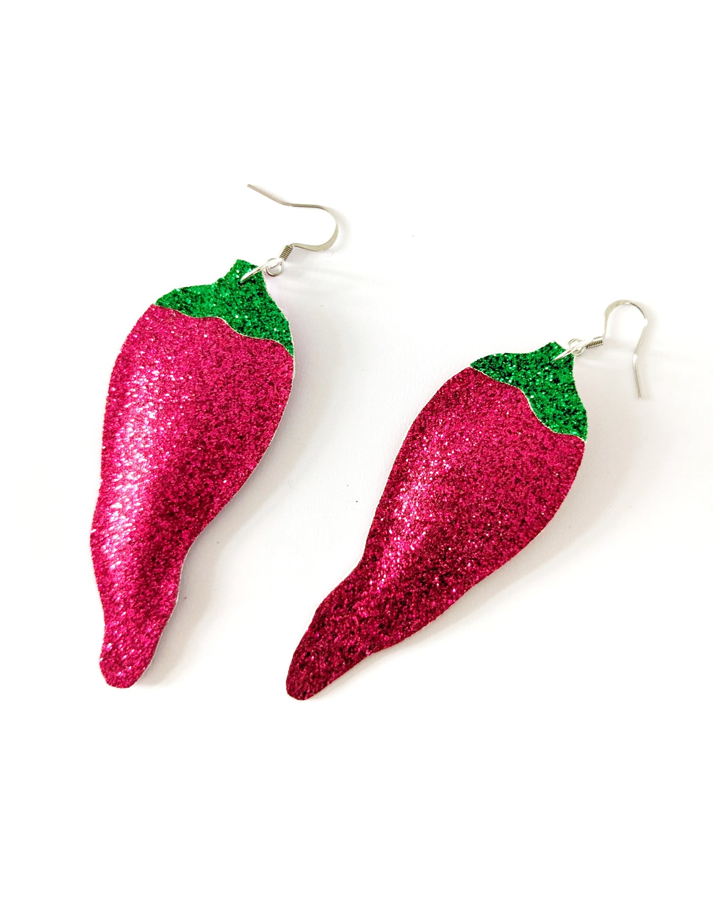 Neurospicy Chilli Pepper Earrings - Hot Pink