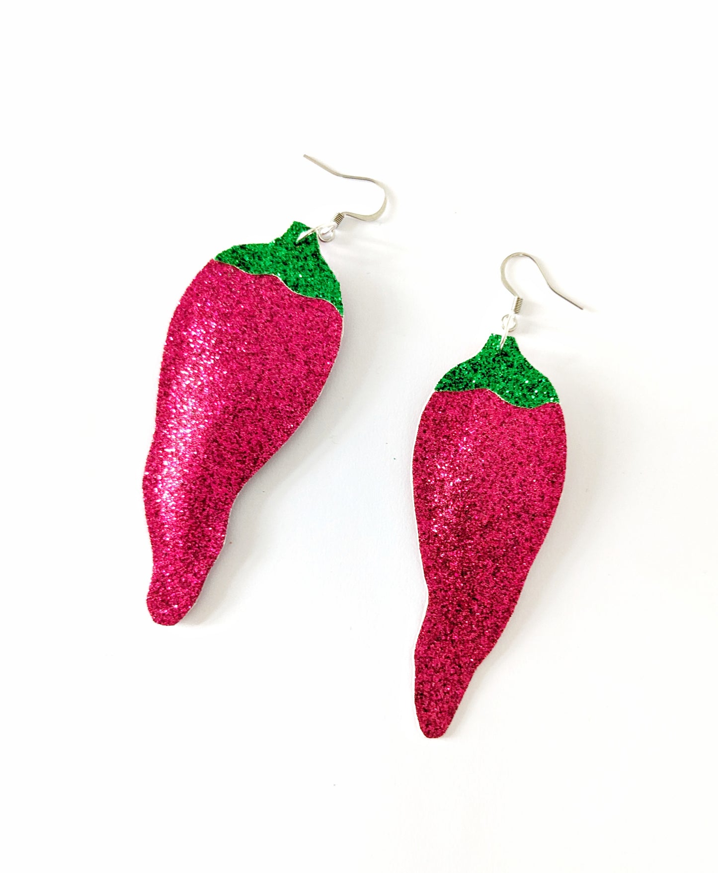 Neurospicy Chilli Pepper Earrings - Hot Pink