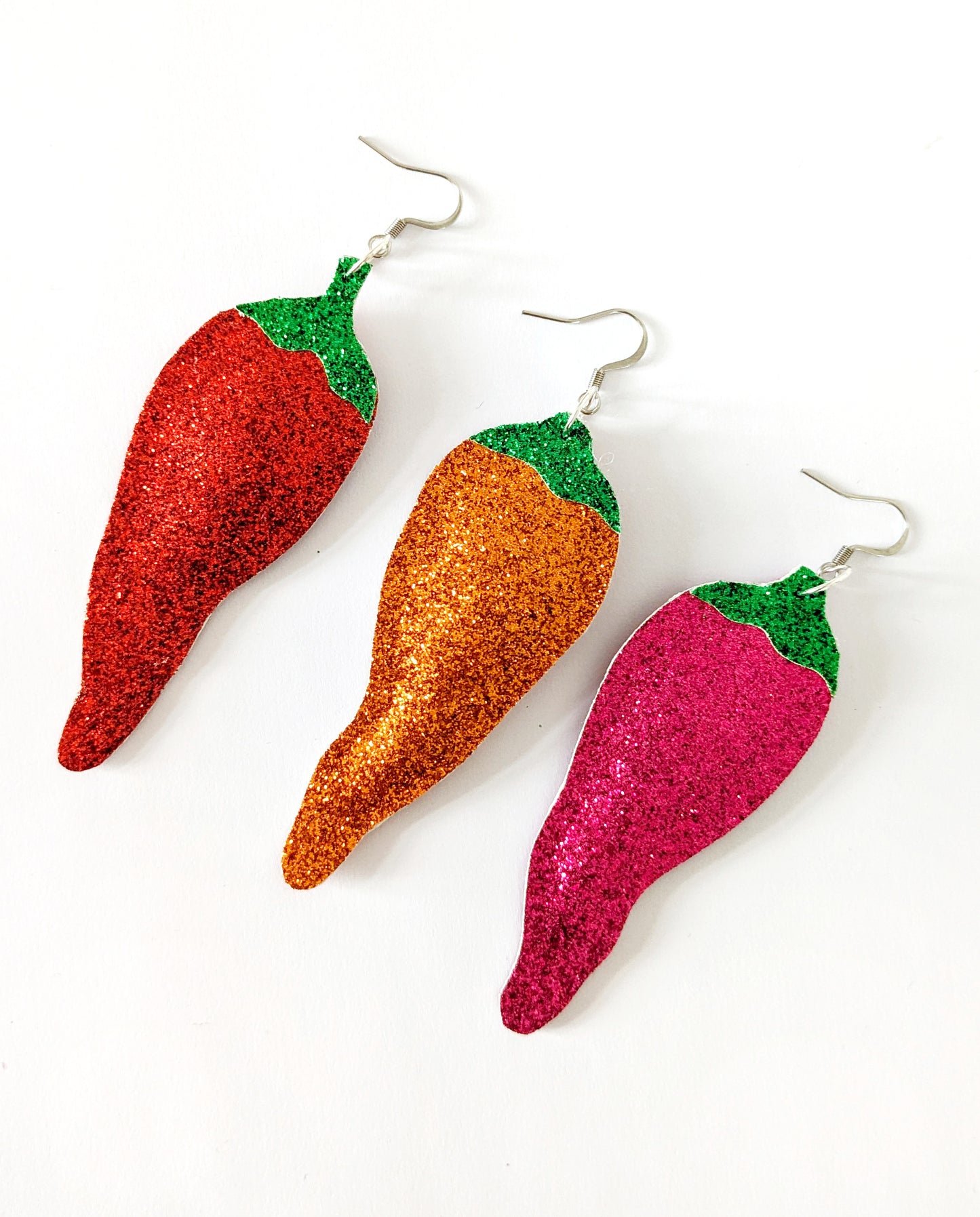 Neurospicy Chilli Pepper Earrings - Hot Pink