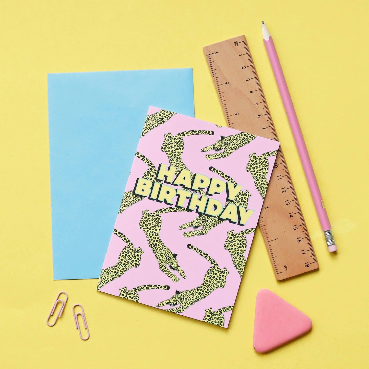 'Happy Birthday Leopard' Greeting Card