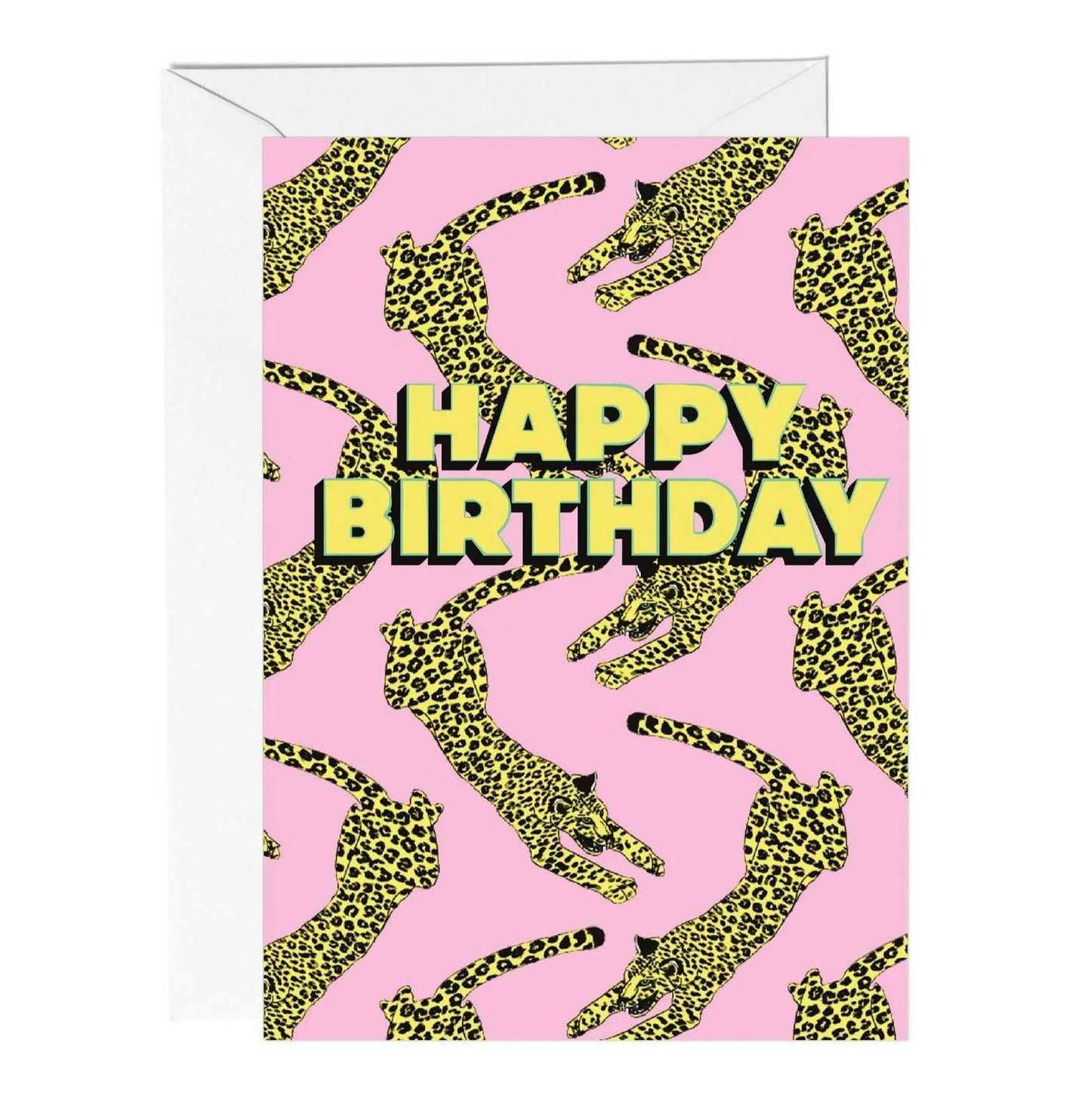 'Happy Birthday Leopard' Greeting Card