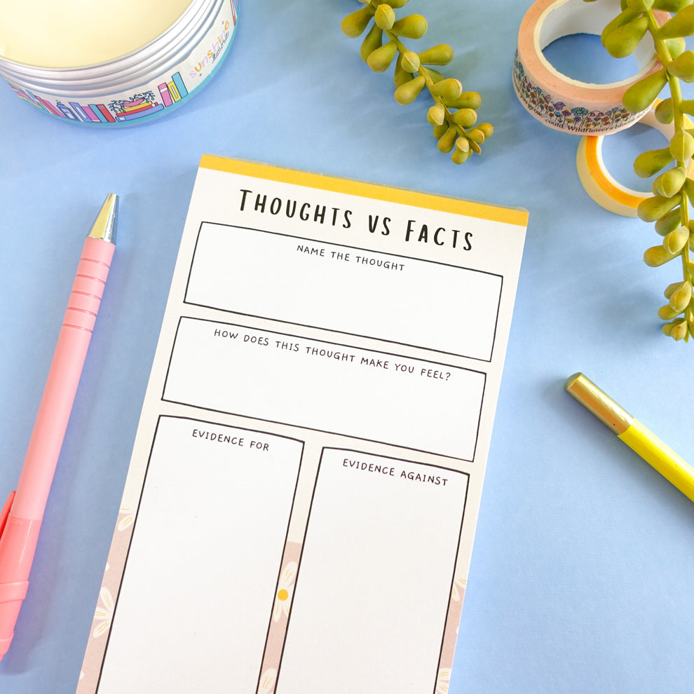 Thoughts Vs Facts Notepad - RSD and intsruive thought deconstruction