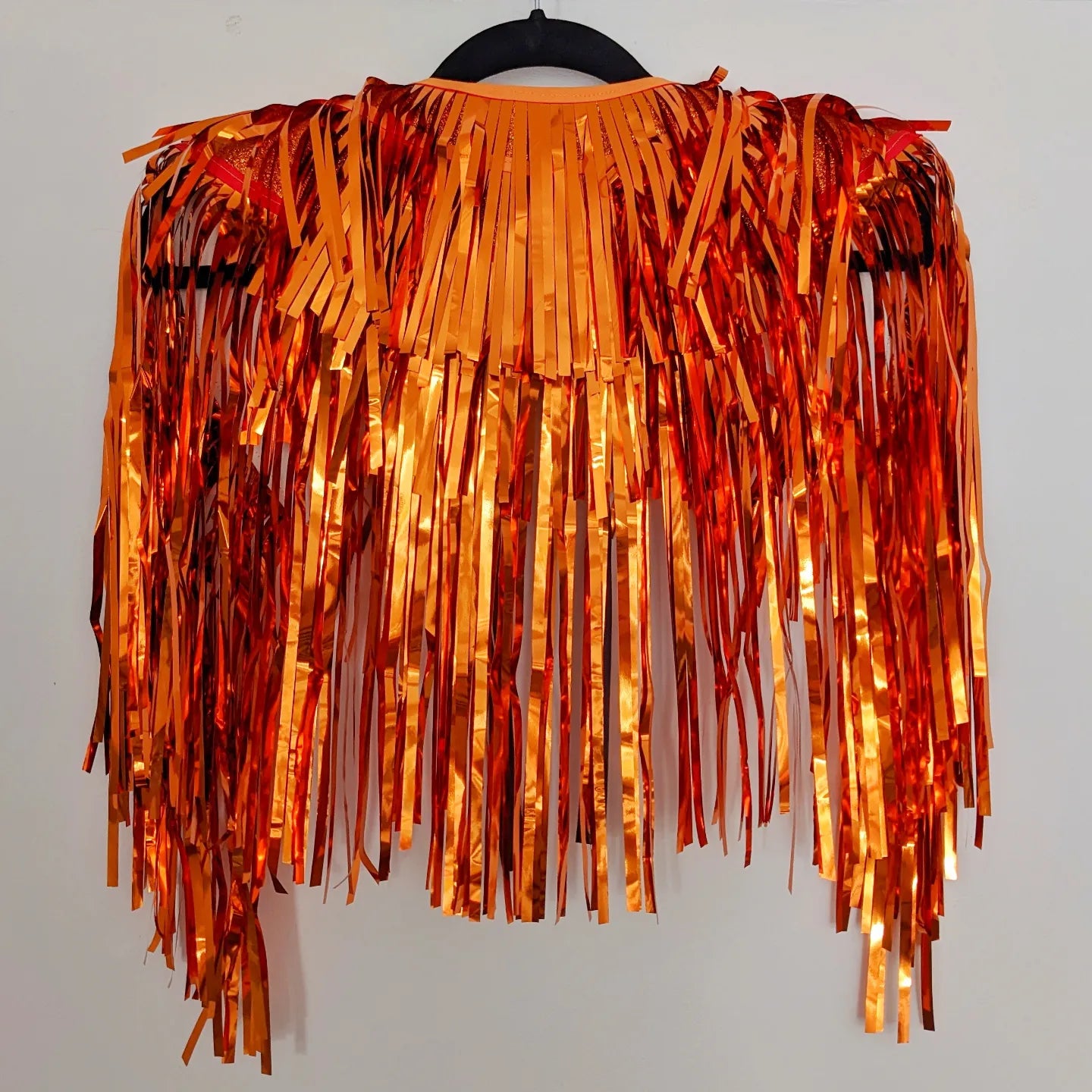 Disco Party Cape - Orange Tinsel