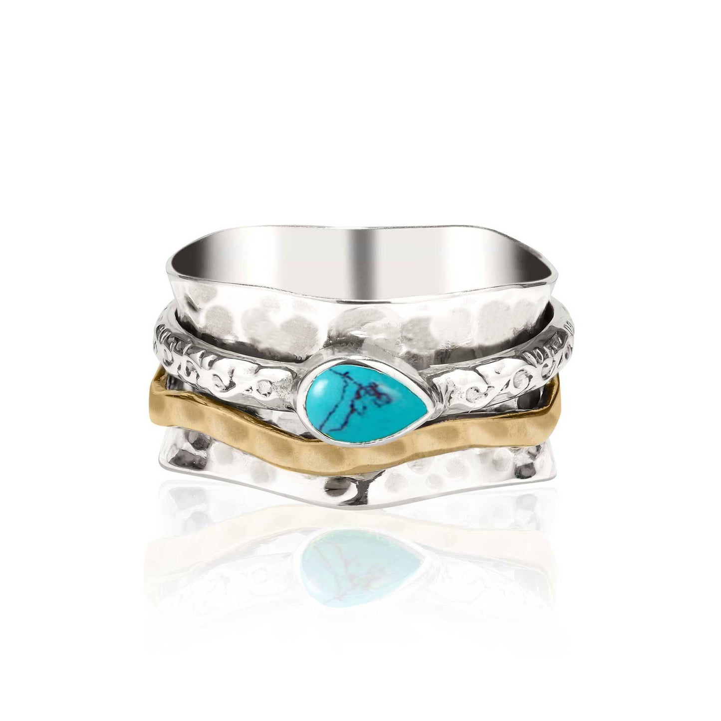 Aura Magic Spinning Ring - Turquoise