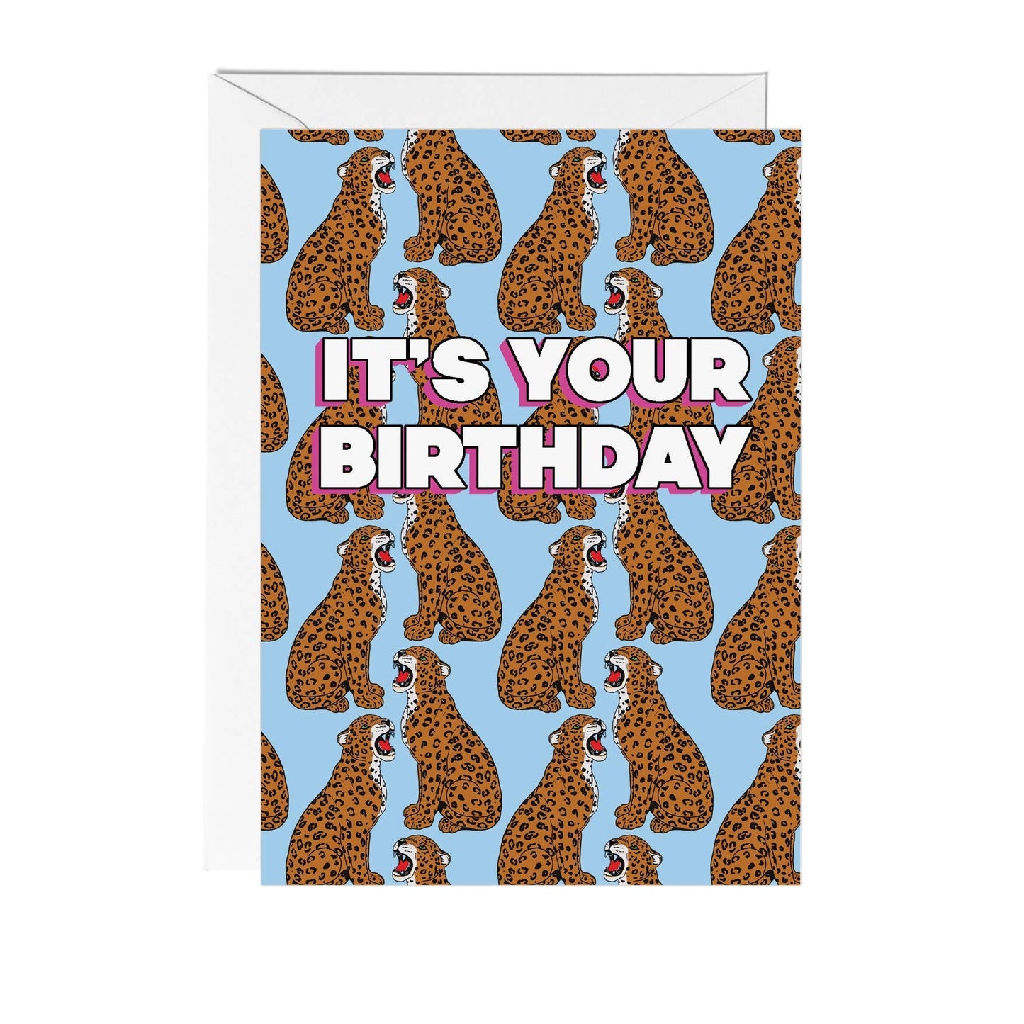 'It's Your Birthday Leopard' Greeting Card