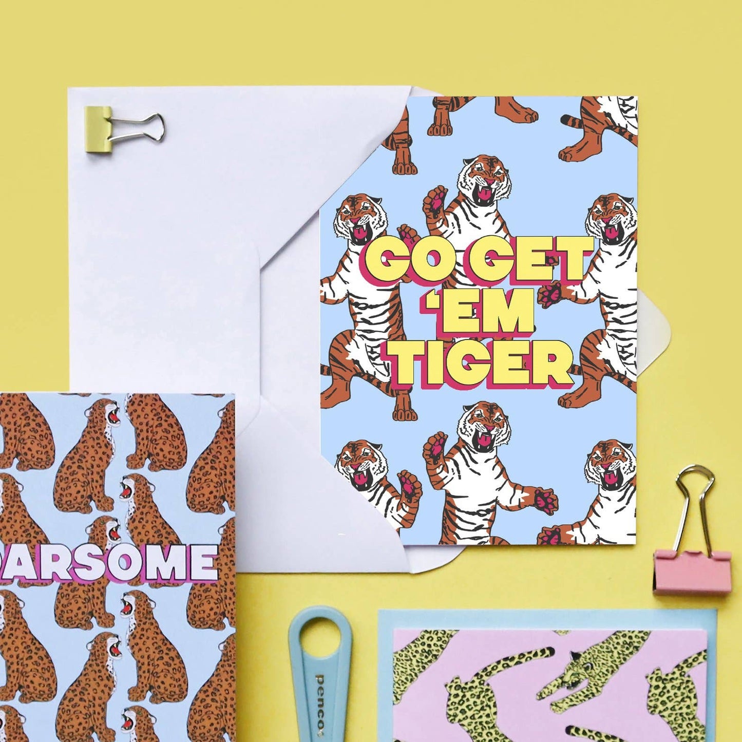 'Go Get 'Em Tiger' Greeting Card