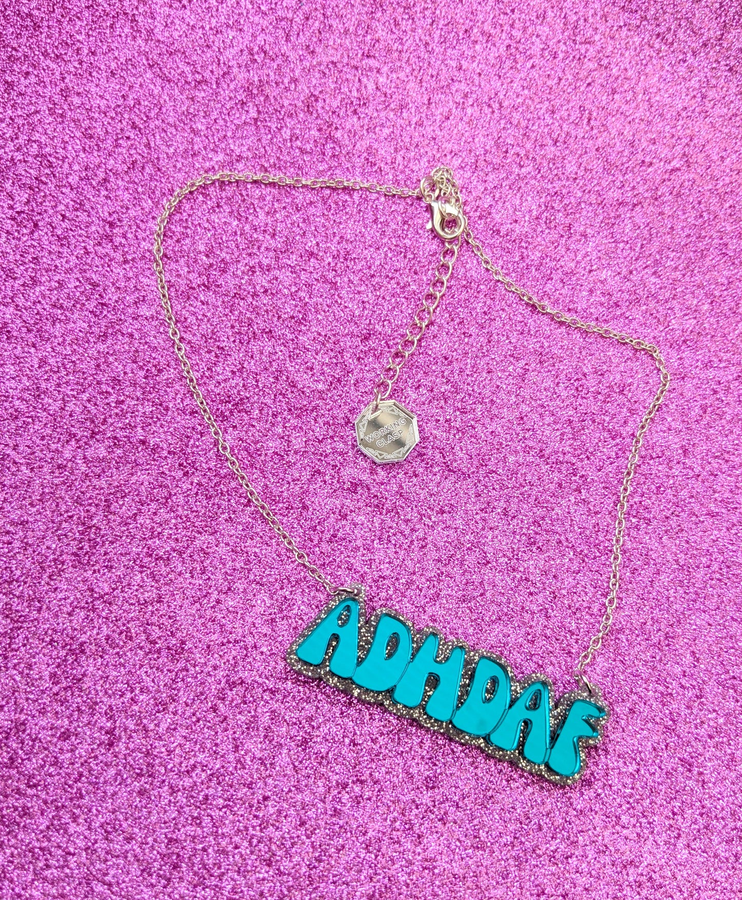 ADHDAF Acrylic Necklace - By Working Clasp