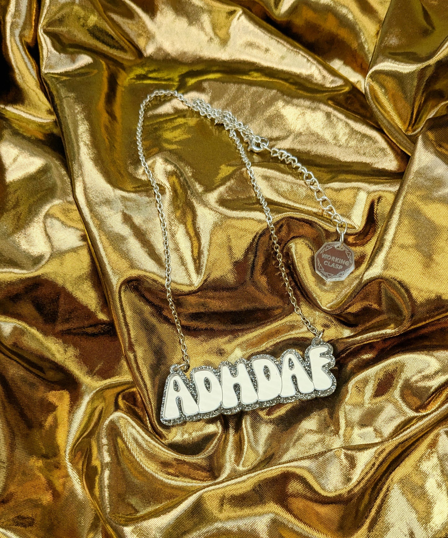 ADHDAF Acrylic Necklace - By Working Clasp