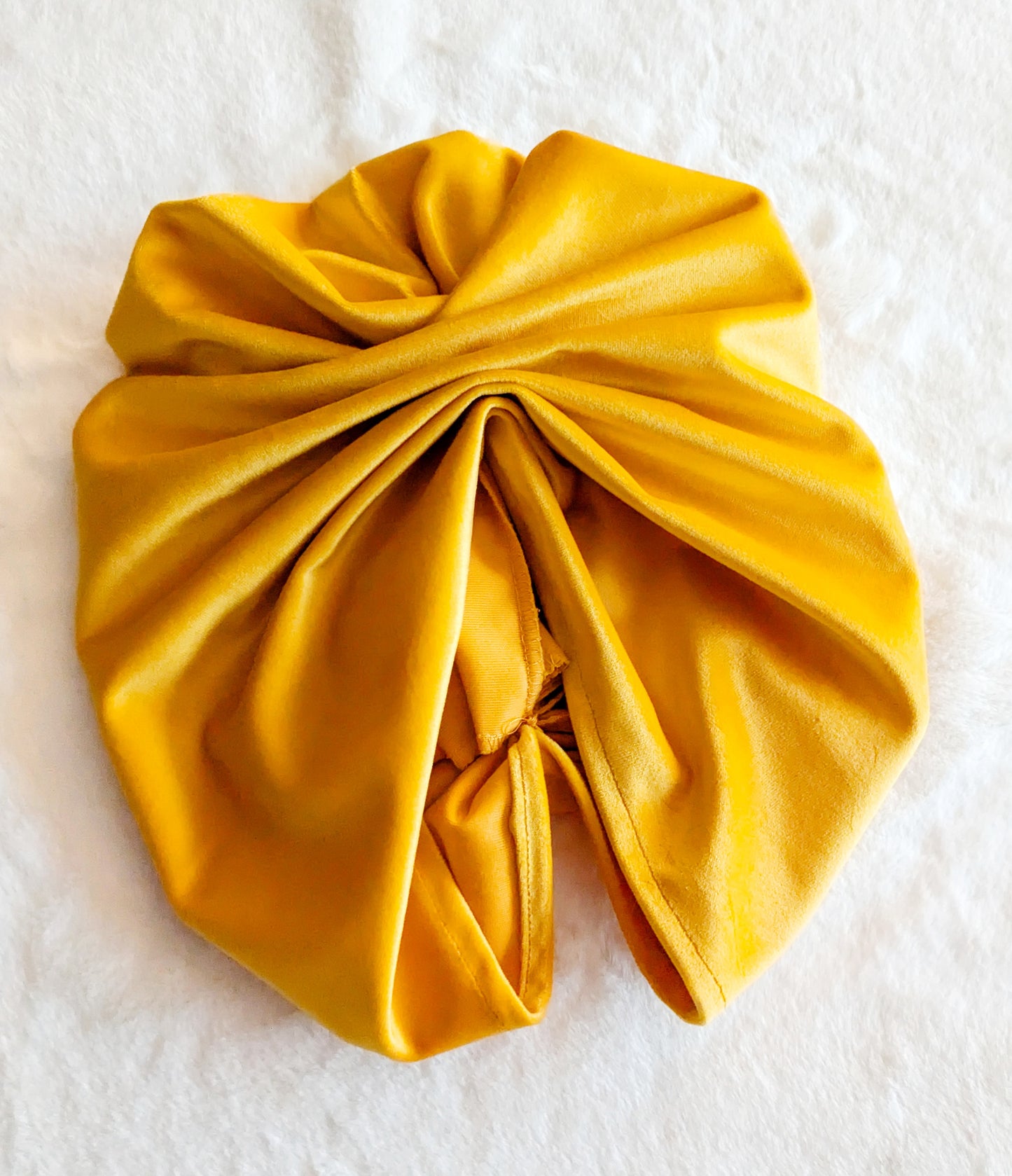 Mustard Yellow Velvet Party Turban