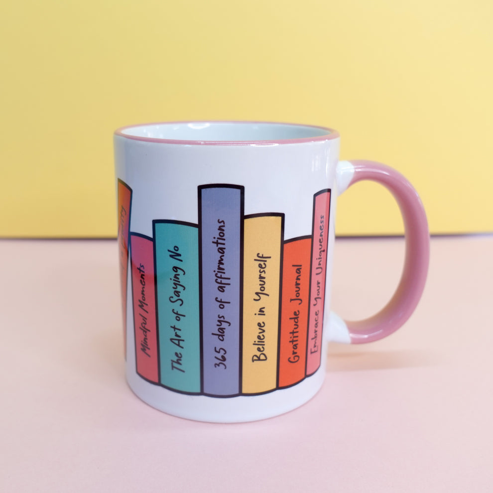 Self-Care Library Ceramic Mug